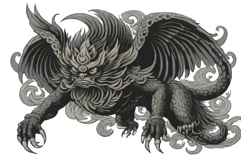 garuda / sky tattoo design idea