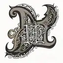 "Tapia" in old English font   tattoo design idea