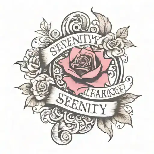 Serenity prayer arm sleeve tattoo design idea