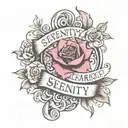 Serenity prayer arm sleeve tattoo design idea