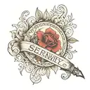 Serenity prayer arm sleeve tattoo design idea