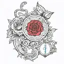 Serenity prayer arm sleeve tattoo design idea