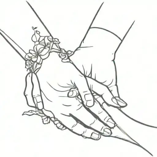 guitar wedding husband holding hands tattoo design idea