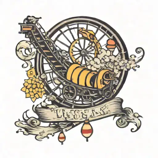 life is a rollercoaster tattoo design idea