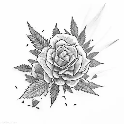 420 weed tattoo design idea