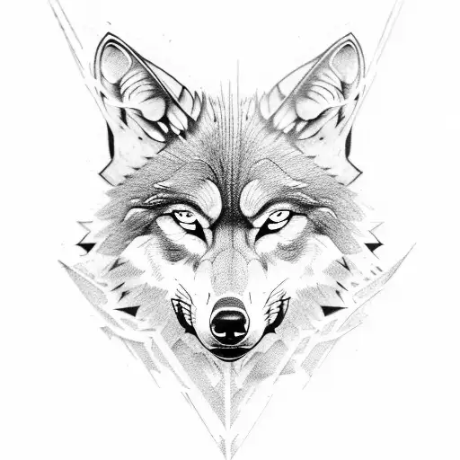 wolf angry dark tattoo design idea