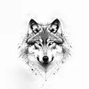 wolf angry dark tattoo design idea