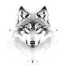 wolf angry dark tattoo design idea