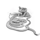 snake eating rat tattoo design idea