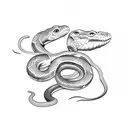 snake eating rat tattoo design idea
