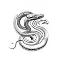 snake eating rat tattoo design idea