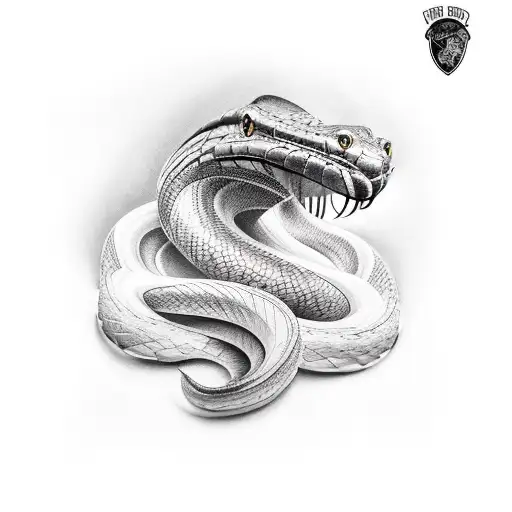 Bush viper  tattoo design idea