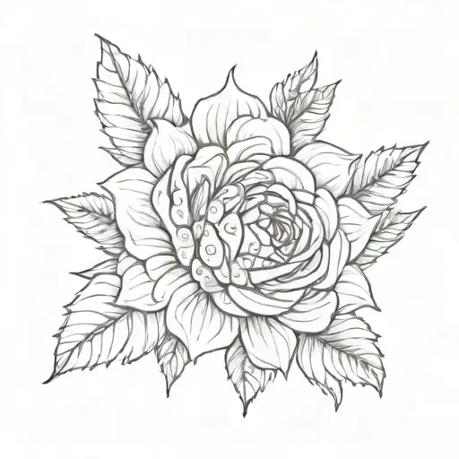 sunflower roses leopard print tattoo design idea