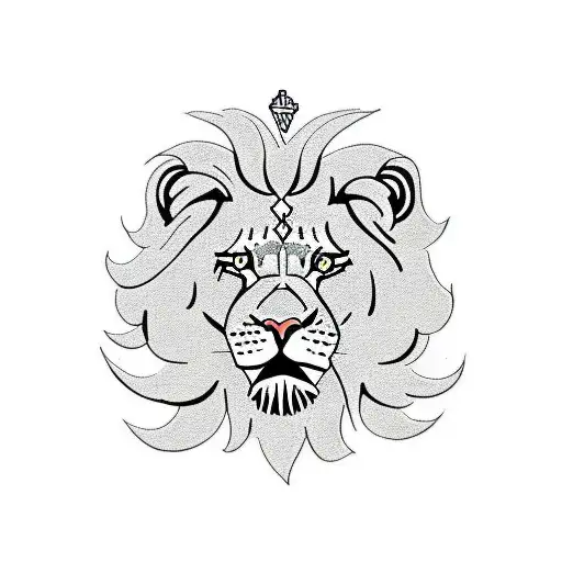 Jewish Lion tattoo design idea