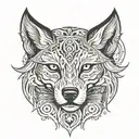 wolf spirit animal ayahuasca  tattoo design idea