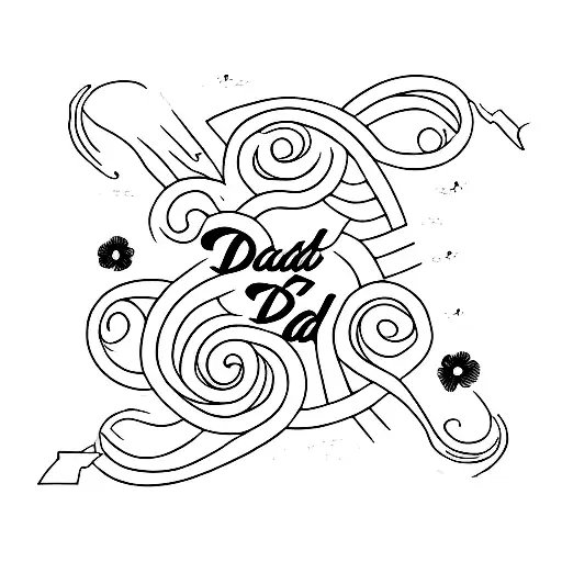 rest in peace dad  tattoo design idea