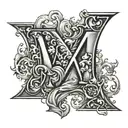 letter MK tattoo design idea
