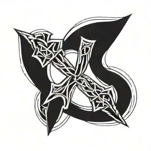 ankh symbol intertwined tattoo design idea
