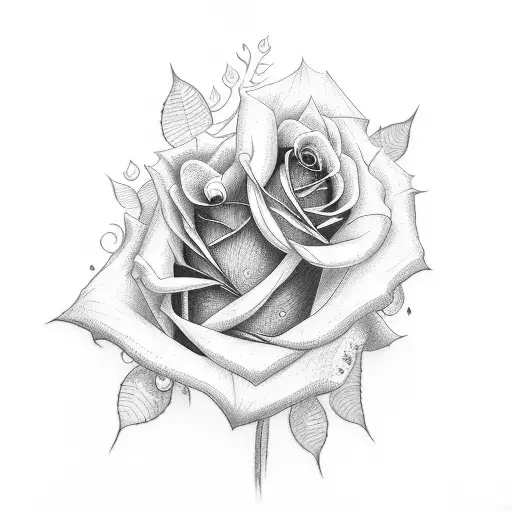 Rose,geisha,leafy,demon ful sleeve tattoo design idea