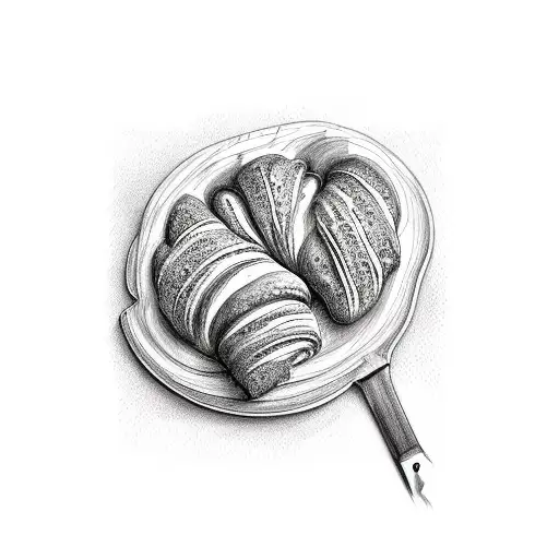 croissant tattoo design idea