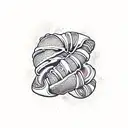 croissant tattoo design idea