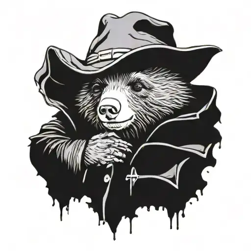 paddington bear  tattoo design idea