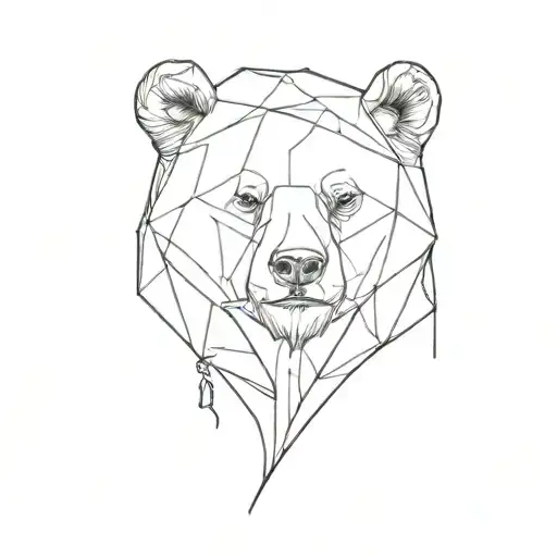 Bear in clothes tattoo design idea