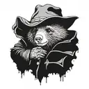 paddington bear  tattoo design idea