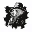 paddington bear  tattoo design idea