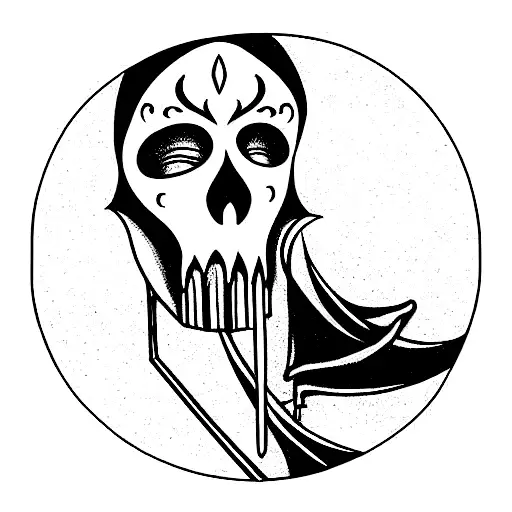 phantom of the opera as a tarot card tattoo design idea