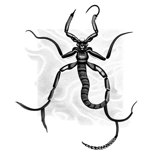 Snake scorpion tattoo design idea
