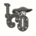 Ison horizontalwith Ohio state logo off the letter o vertically tattoo design idea