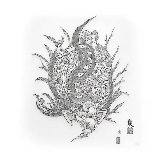 ferns tattoo design idea