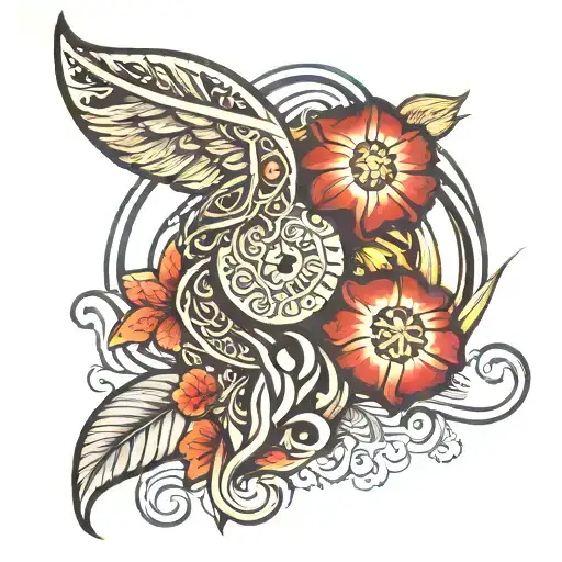 polunesian filipino style in my back but not all my back certain area from my back shoulder to my back hips  tattoo design idea