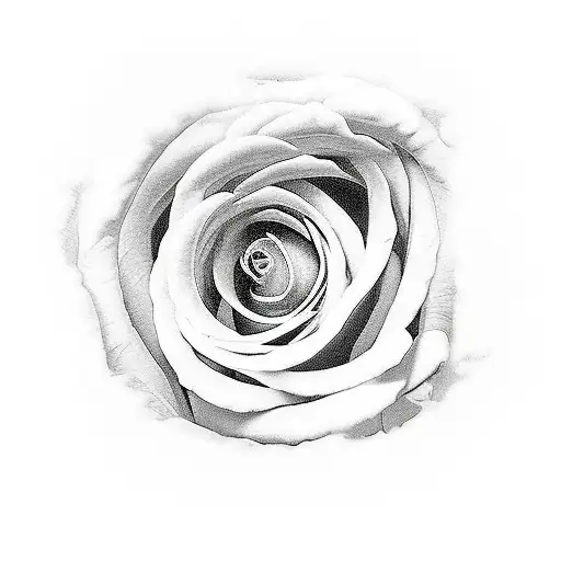 una rosa entrelazada en alas de angel tattoo design idea