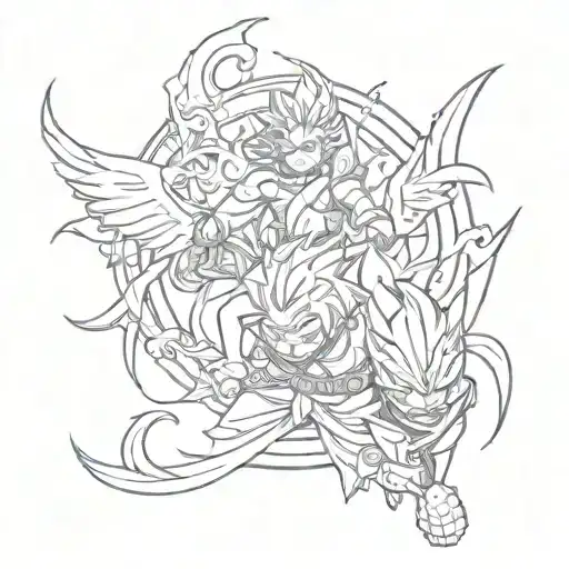 fairy tail anime show logo tattoo design idea