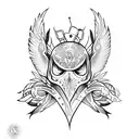 Sparrow tattoo design idea