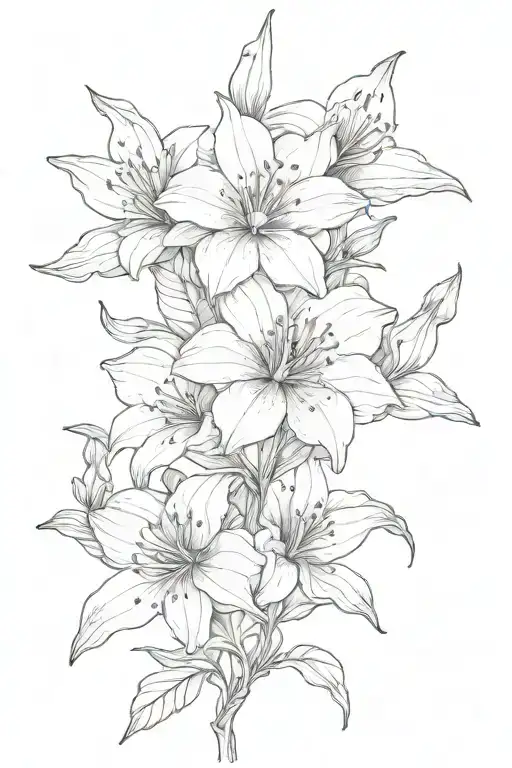 belladonna flower tattoo design idea