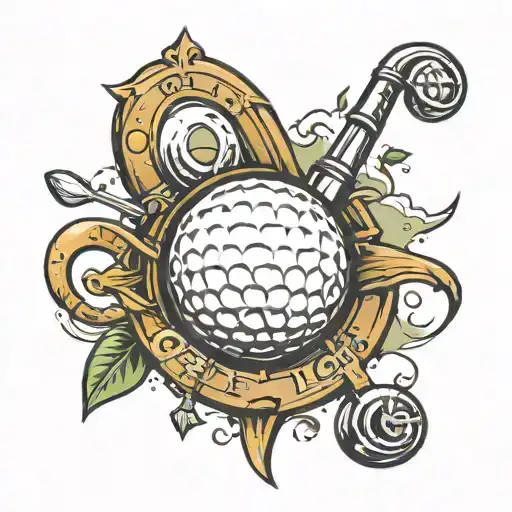 golf hole in one tattoo design idea