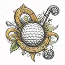 golf hole in one tattoo design idea