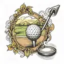 golf hole in one tattoo design idea