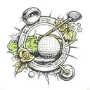 golf hole in one tattoo design idea