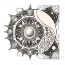 Moon phases forming a celestial mandala tattoo design idea