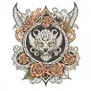 protection loving strength determination loyalty  tattoo design idea