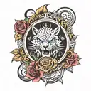 protection loving strength determination loyalty  tattoo design idea