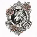 protection loving strength determination loyalty  tattoo design idea