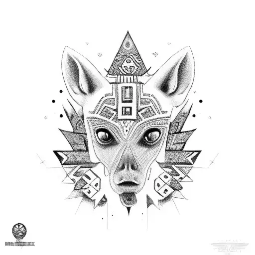 aztec xoloitzcuintle tattoo design idea