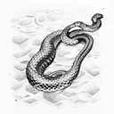 A snake wrapped around a sword  tattoo design idea