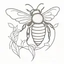 bee tattoo design idea