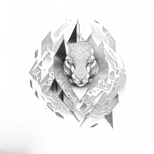 butte tattoo design idea